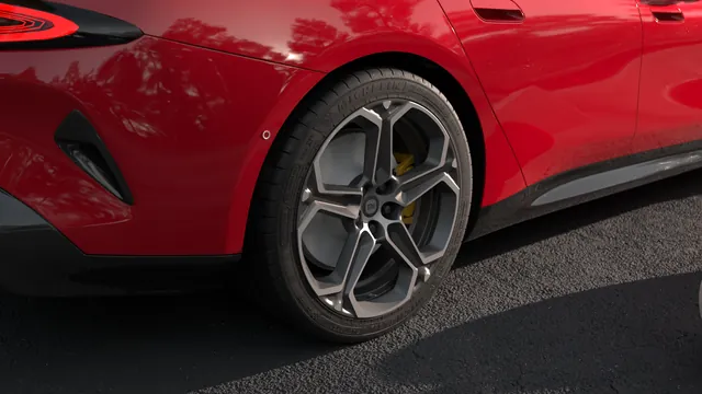Coupe wheel detail, rendered in Shuaa