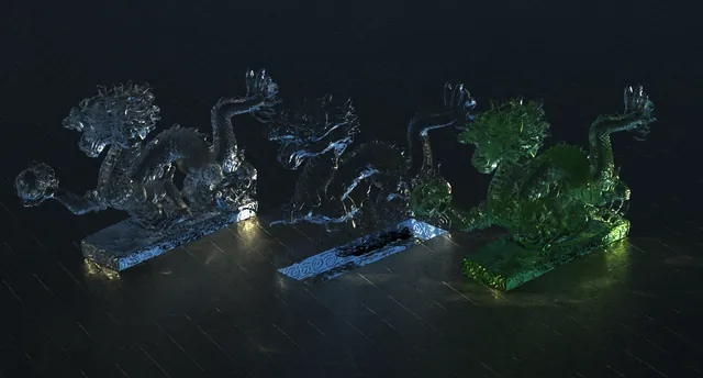 Glass study, rendered in Shuaa