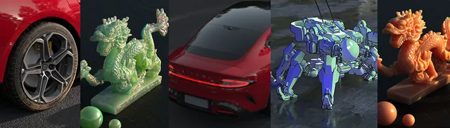 Coupe on the road, rendered in Shuaa